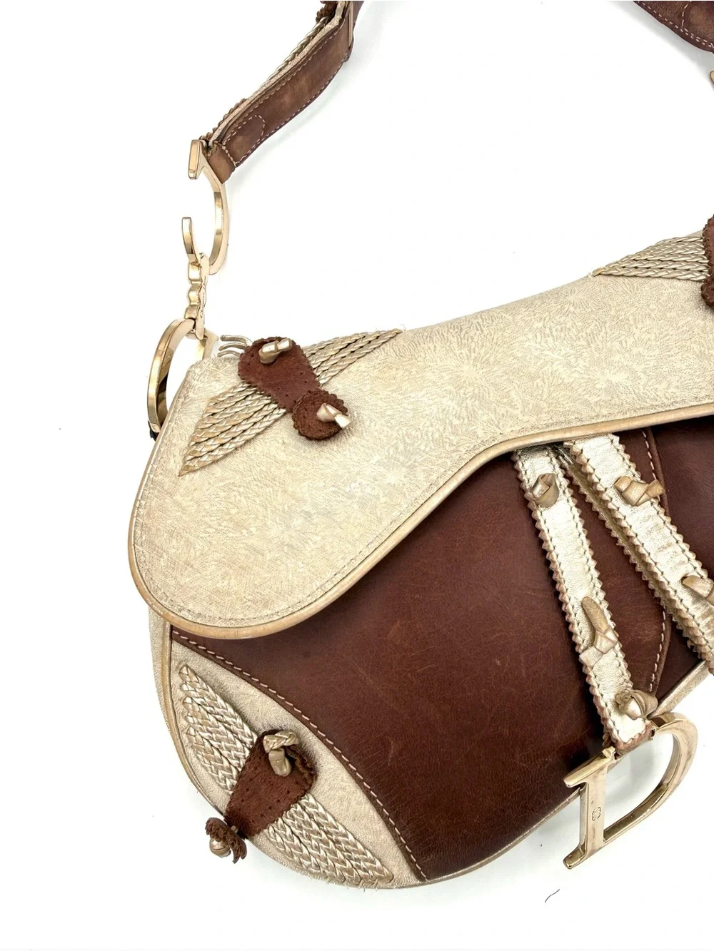 Dior Limited Edition Galliano Western Saddle Bag with 'D' Charm